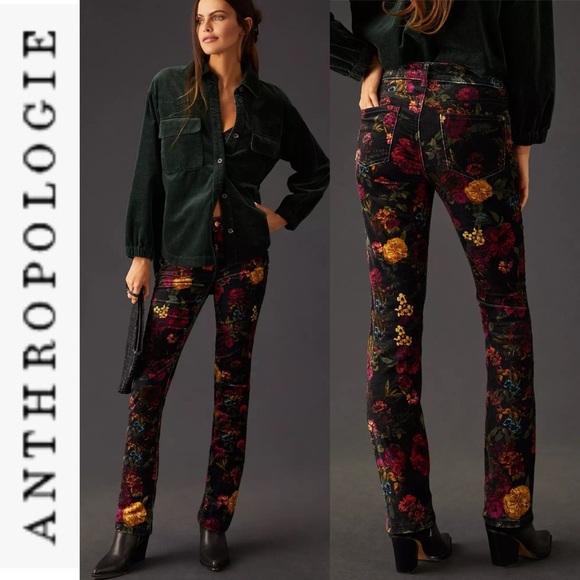 Anthropologie Denim - NWT Anthropologie Pilcro Velvet Floral Stretch Jeans 25